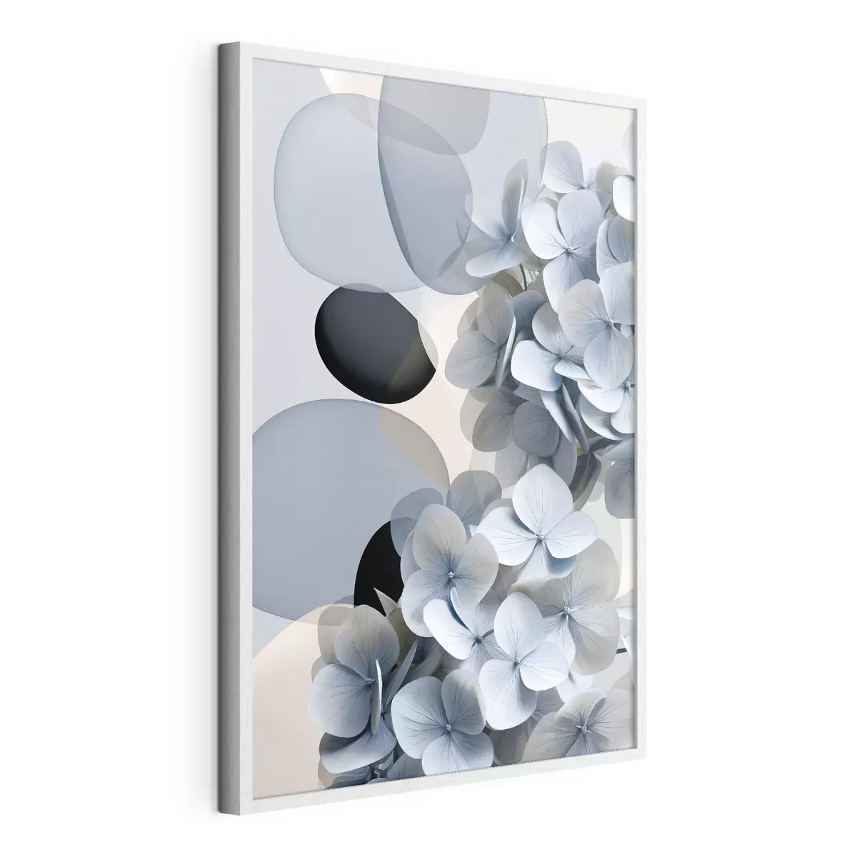 Poster Una abstracción moderna con hortensias f49699