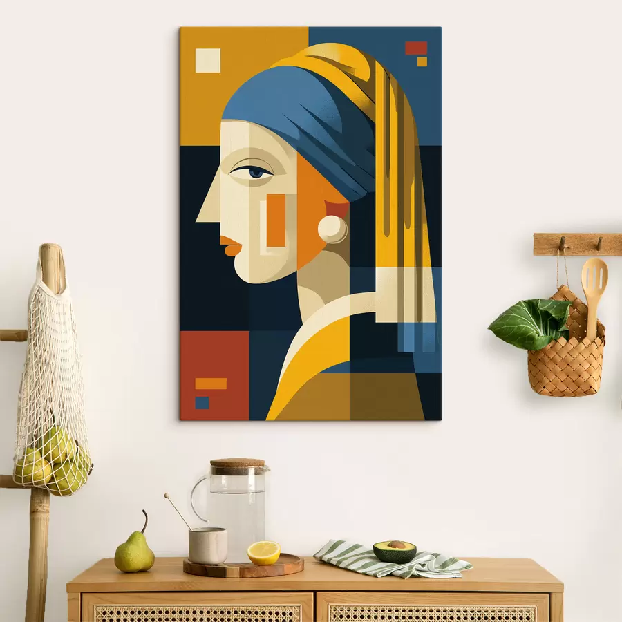 murales de pared Retrato geométrico de una mujer s49825