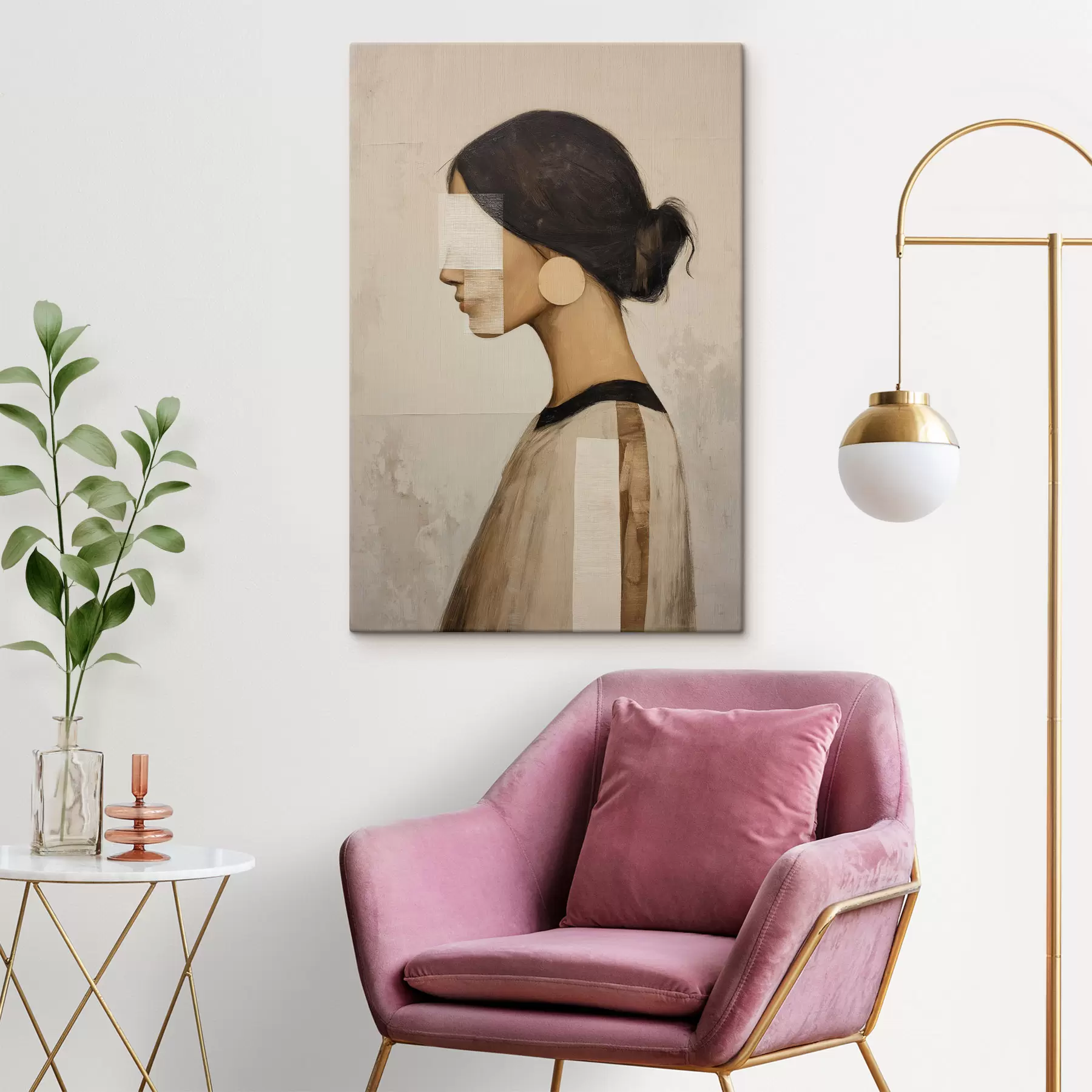 murales de pared Perfil de una mujer s49828