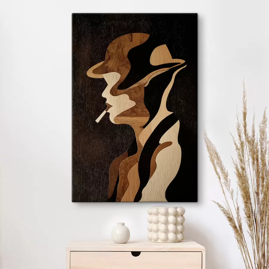 murales de pared Perfil femenino abstracto s49830