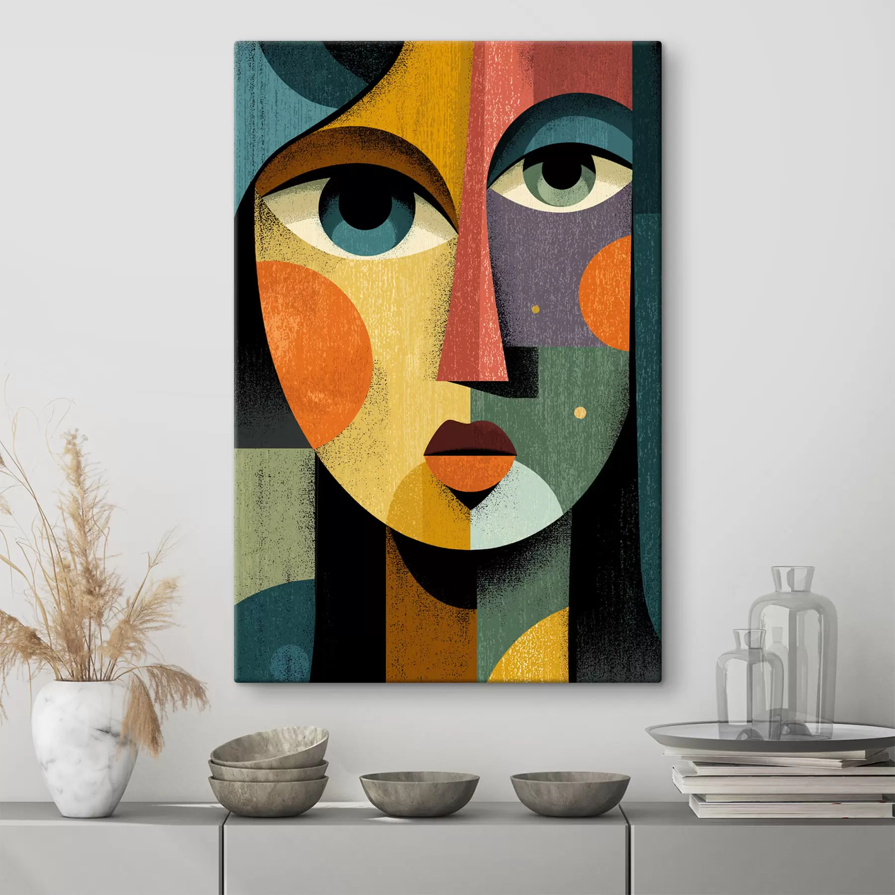 murales de pared Retrato cubista s49832