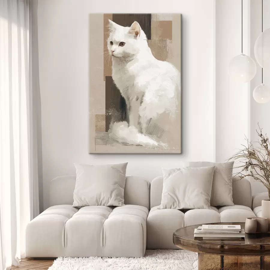 murales de pared Gato blanco s49837