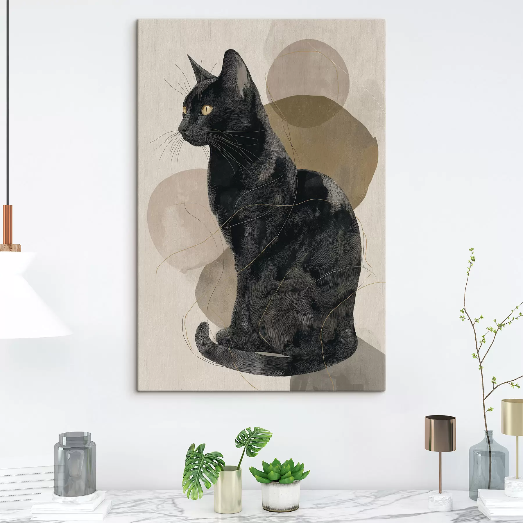 murales de pared Gato negro s49838