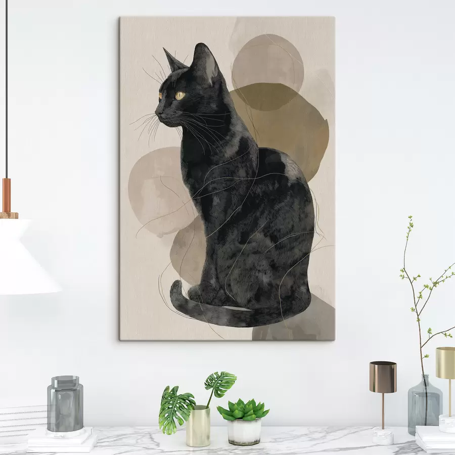 murales de pared Gato negro s49838