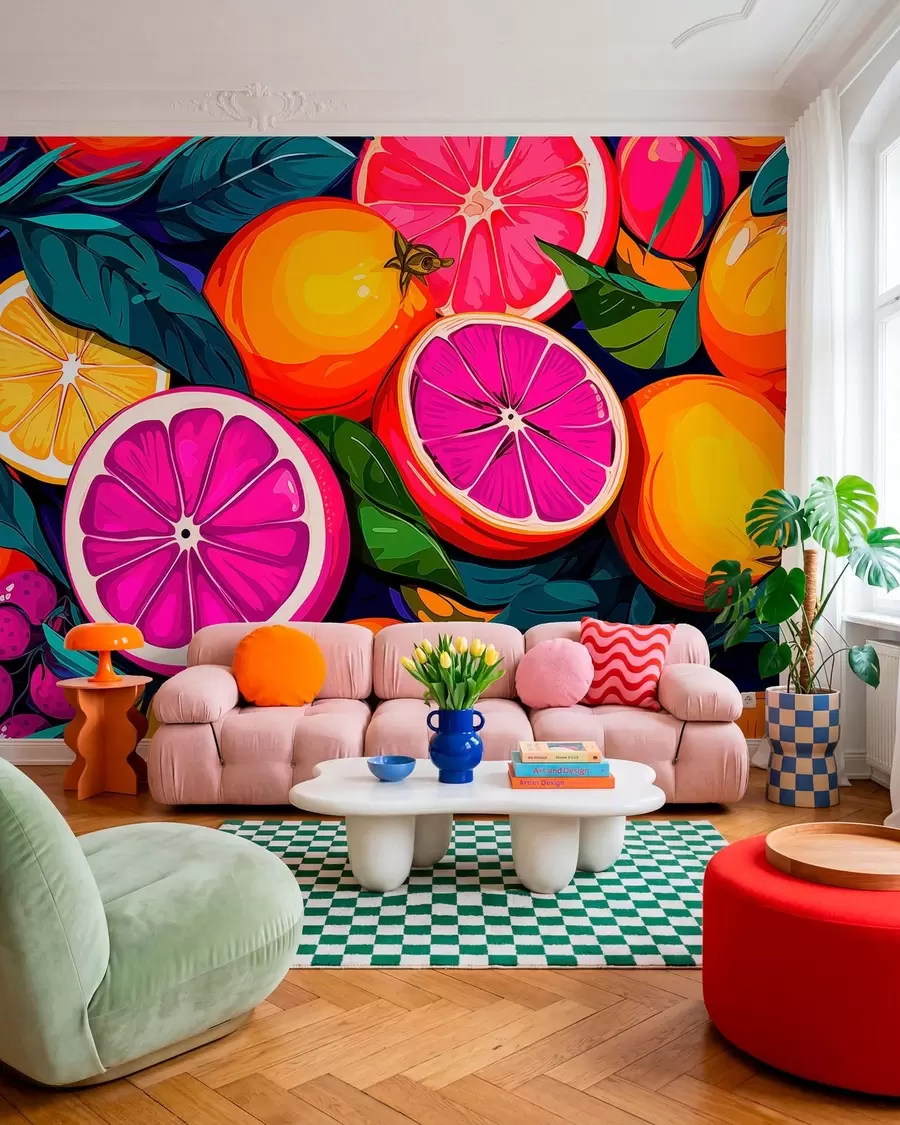 murales de pared Fruta, naranjas, limones w05761