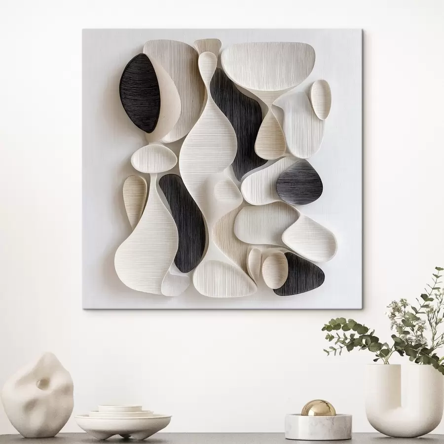 murales de pared Una composición al estilo de un bajorrelieve arquitectónico moderno s49888