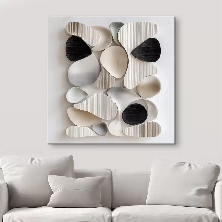 murales de pared Una composición al estilo de un bajorrelieve arquitectónico moderno s49889