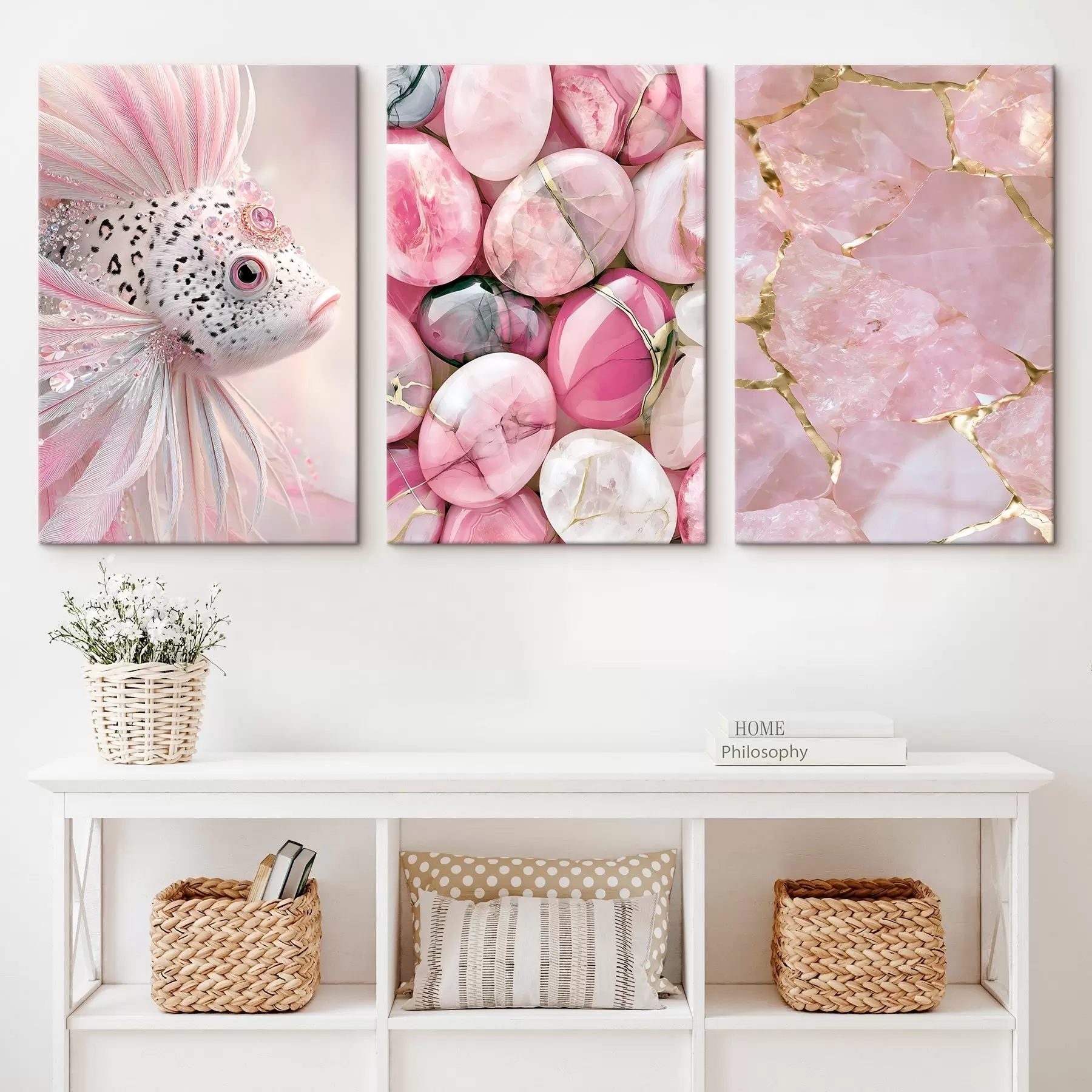 murales de pared Fantasía de lujo rosa m30723