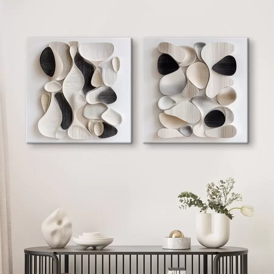 murales de pared Una composición al estilo de un bajorrelieve arquitectónico moderno m30729