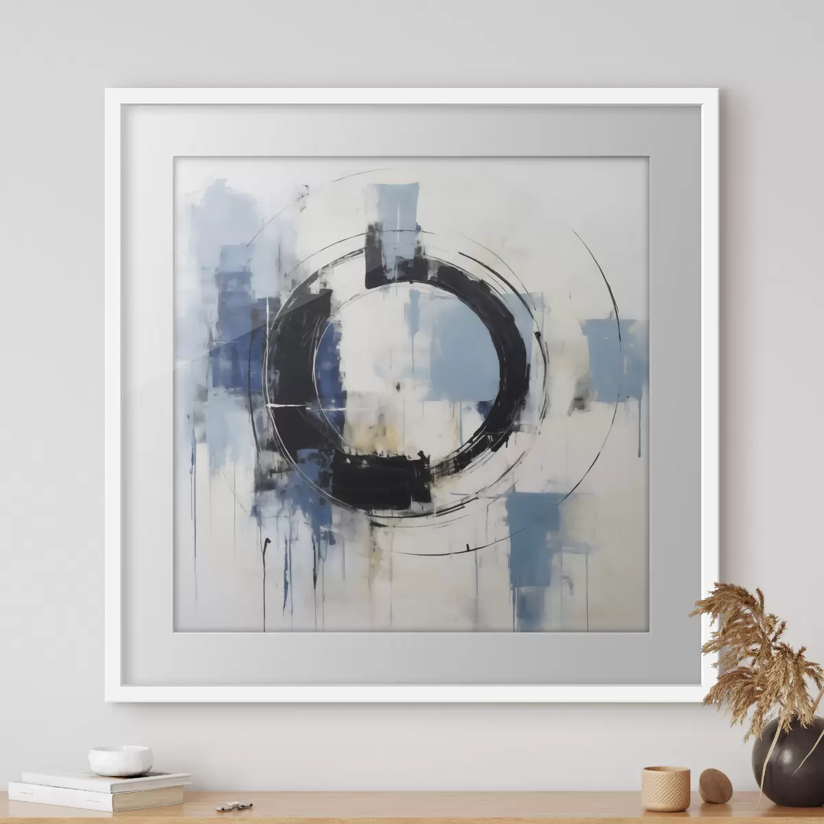 Poster Composición abstracta con un motivo circular, imitación de una pintura f49899