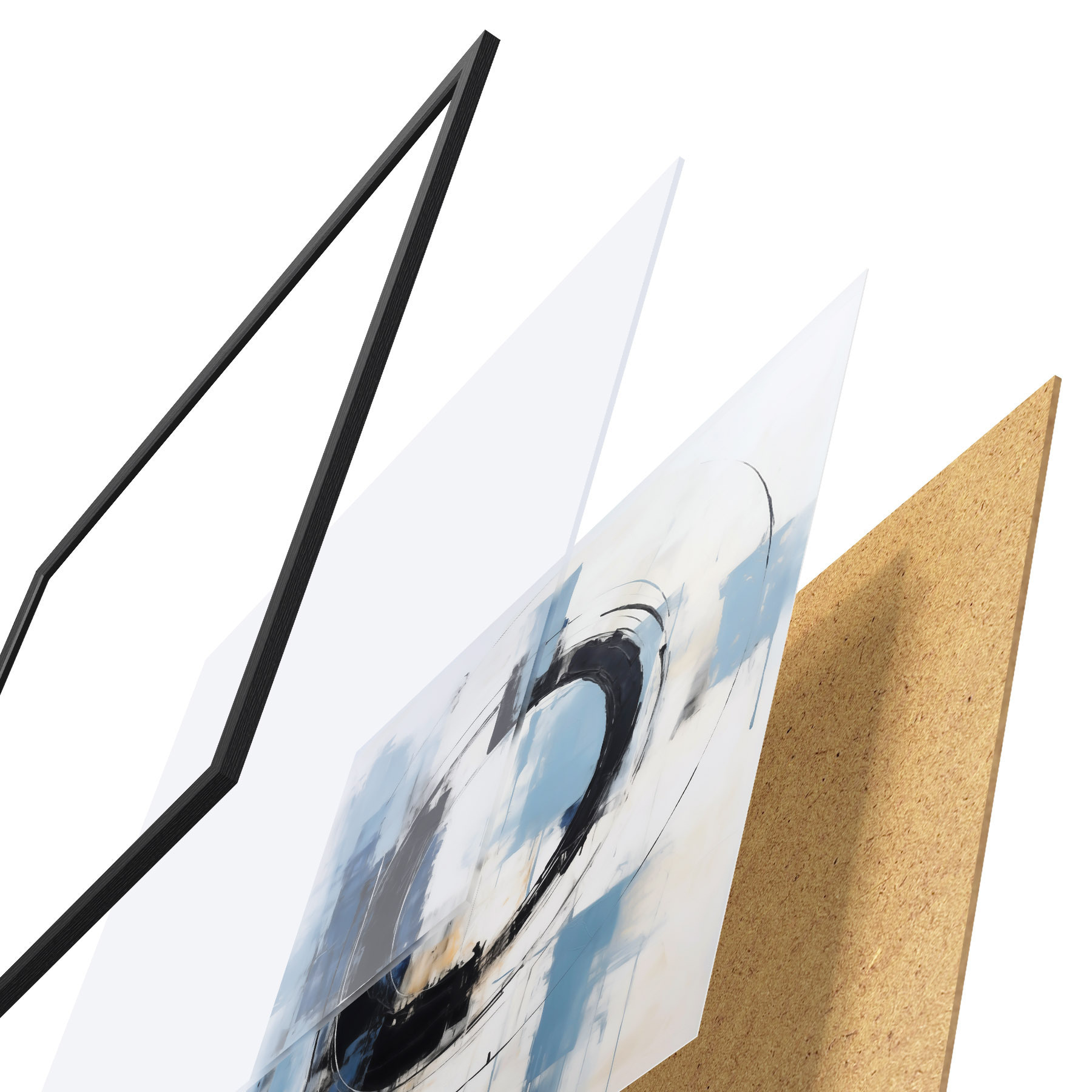 Poster Composición abstracta con un motivo circular, imitación de una pintura f49899