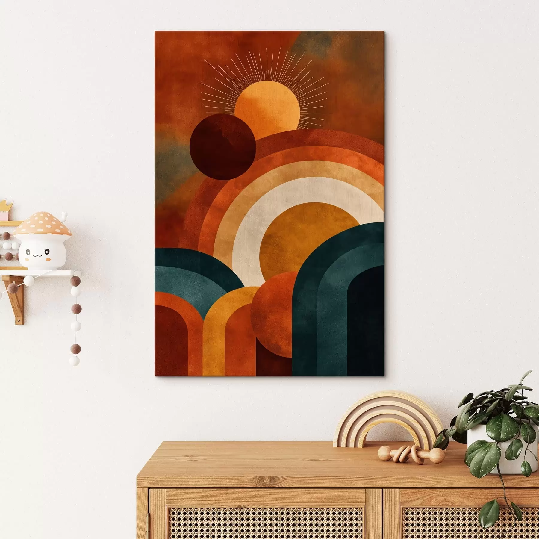murales de pared Geometría con el Sol s49911