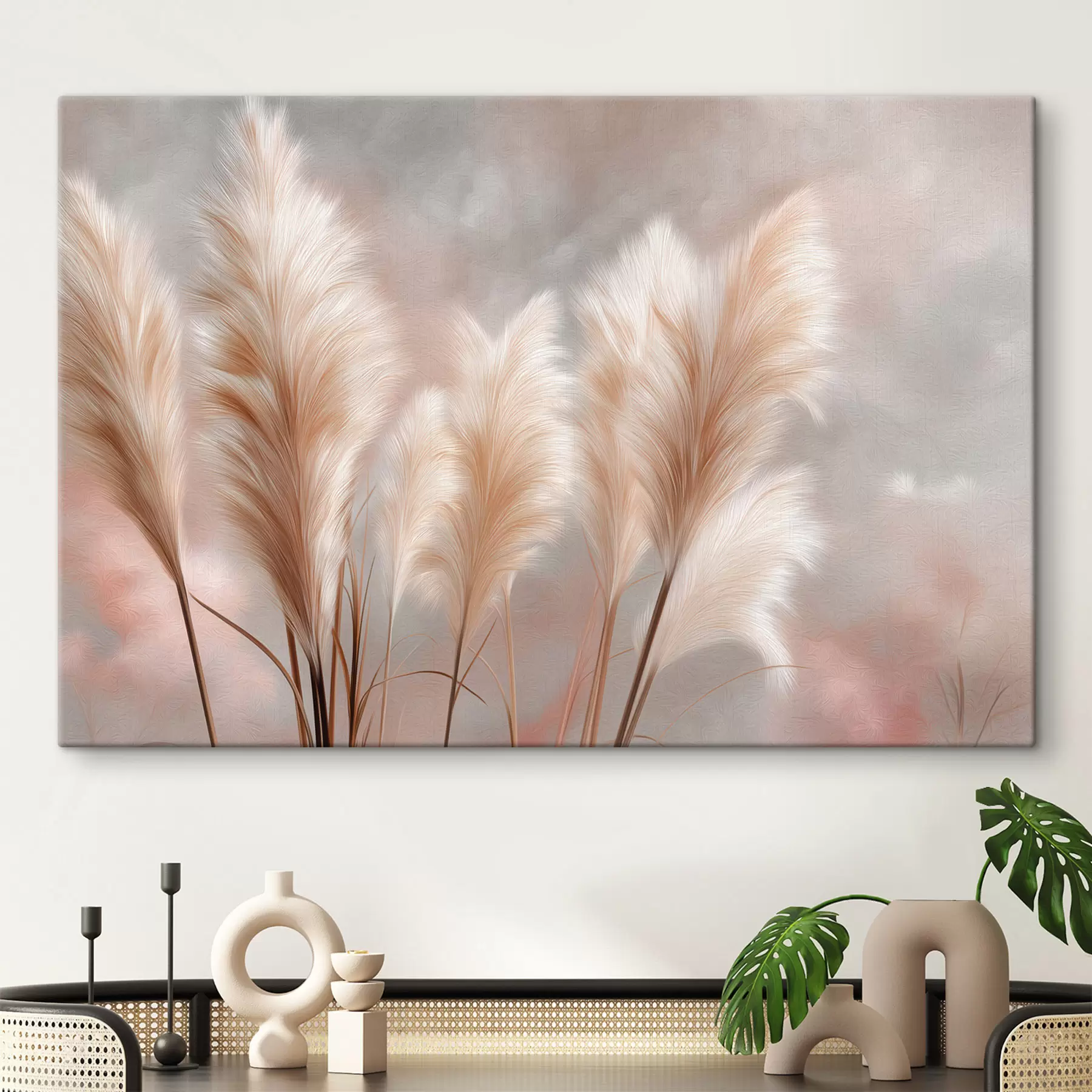 murales de pared Hierba de la pampa s49926