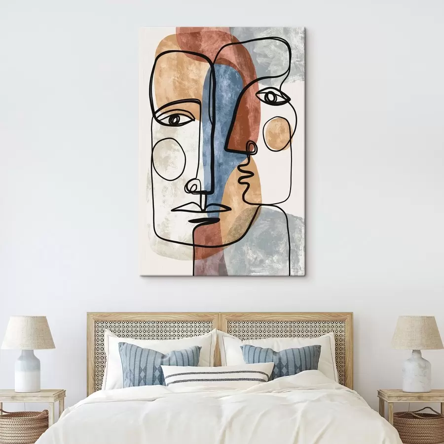murales de pared Caras abstractas s49758
