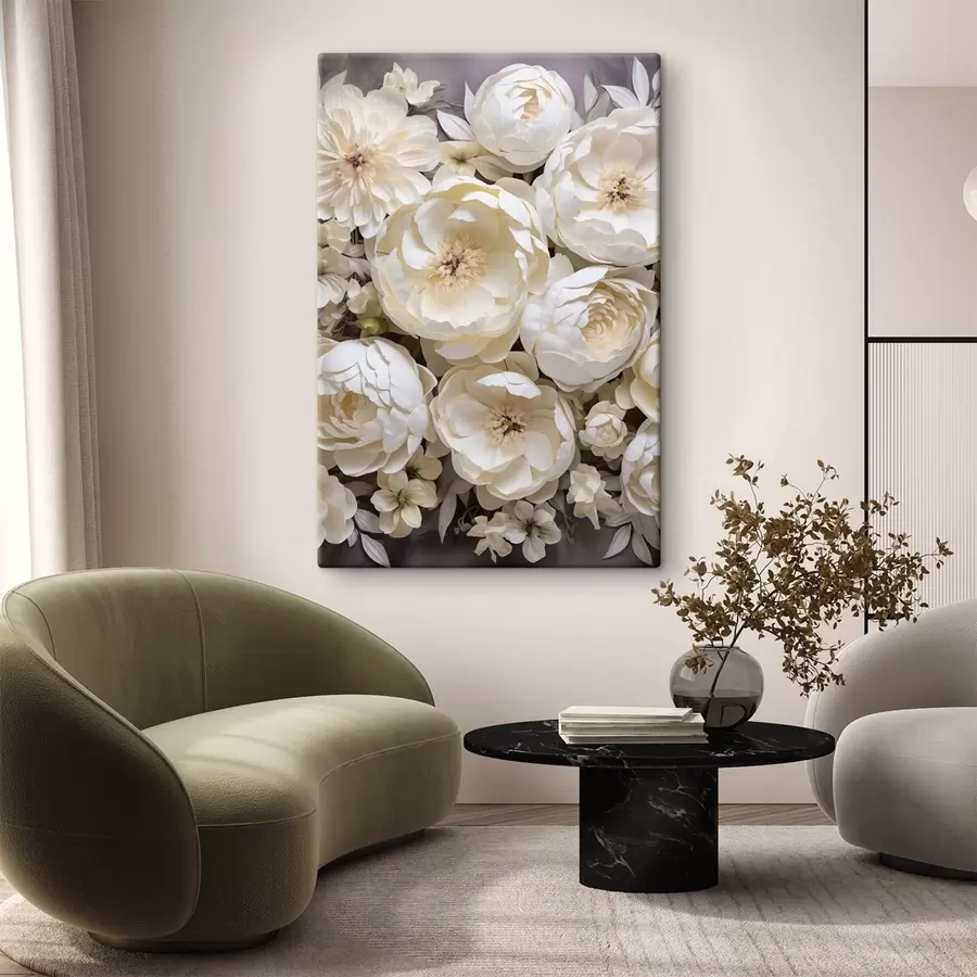 murales de pared peonías blancas s50034