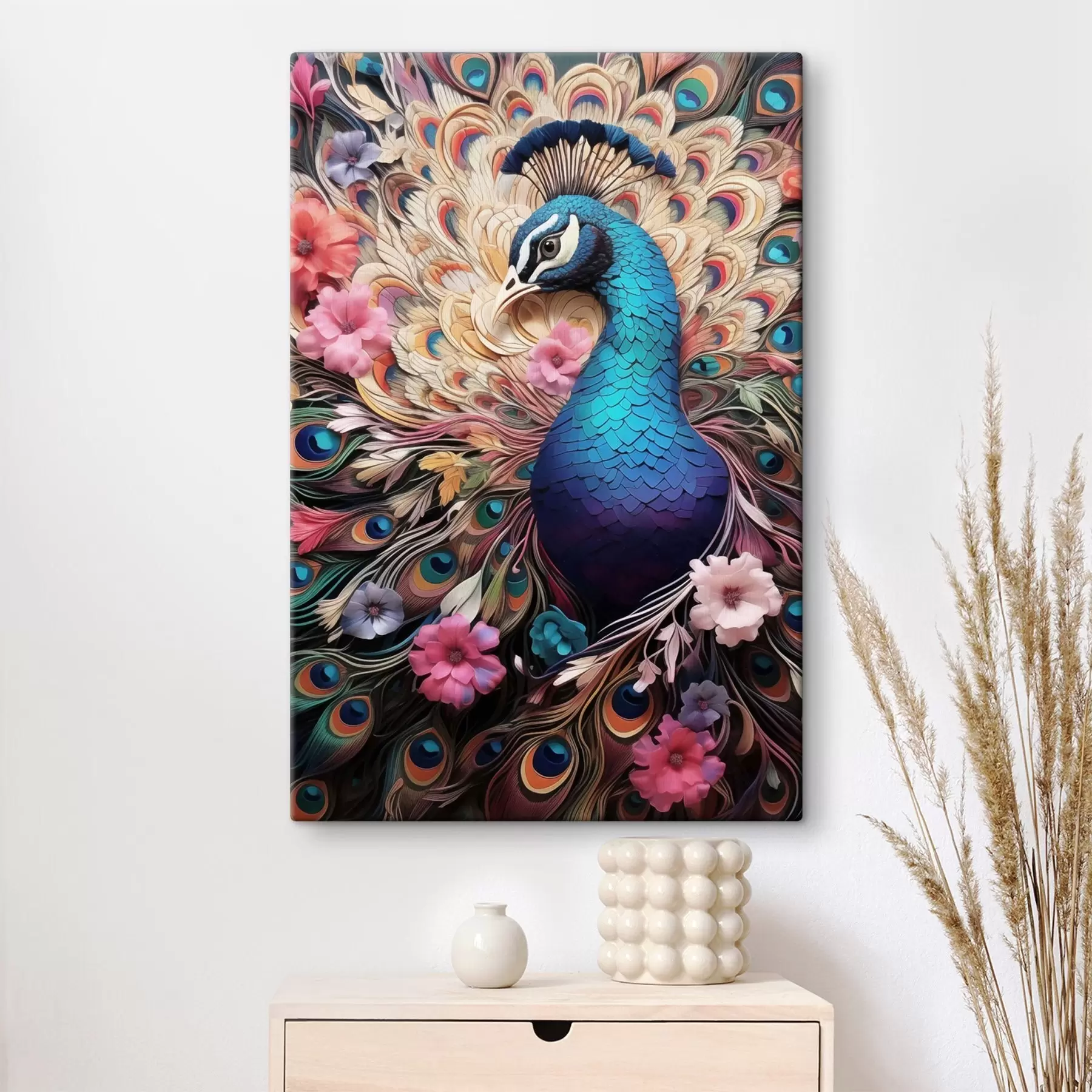 murales de pared Pavo real s50036