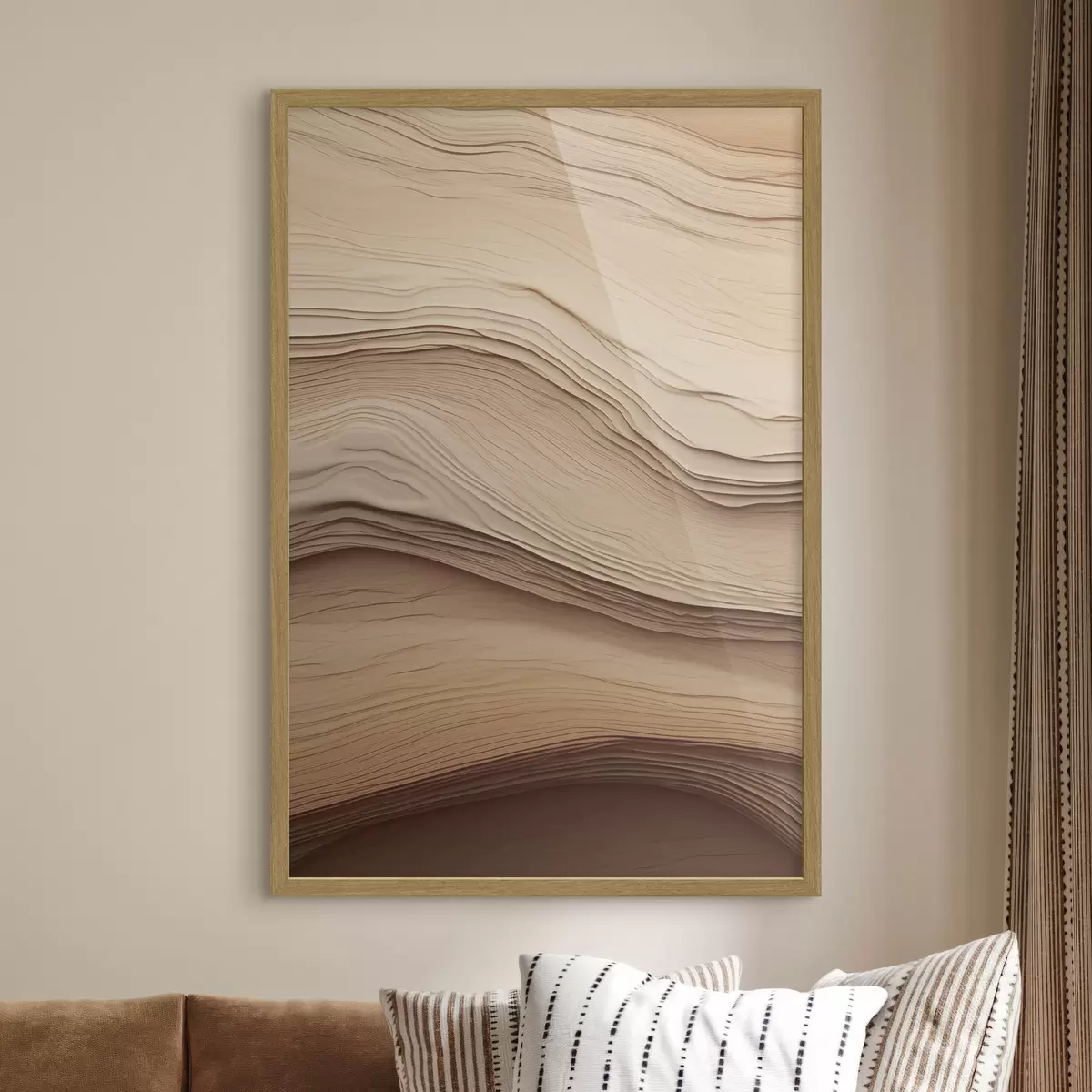 Poster Abstracción beige f50023