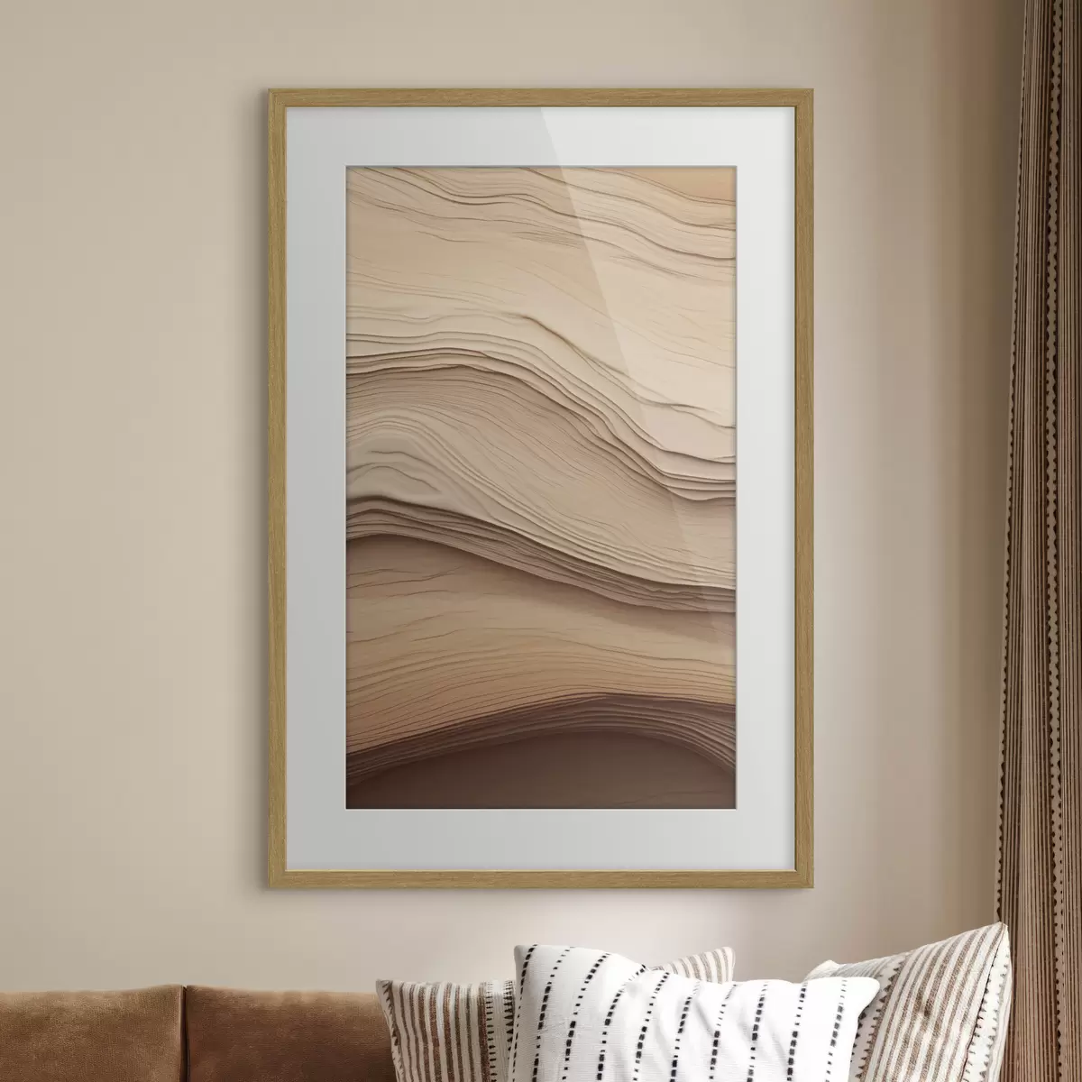 Poster Abstracción beige f50023