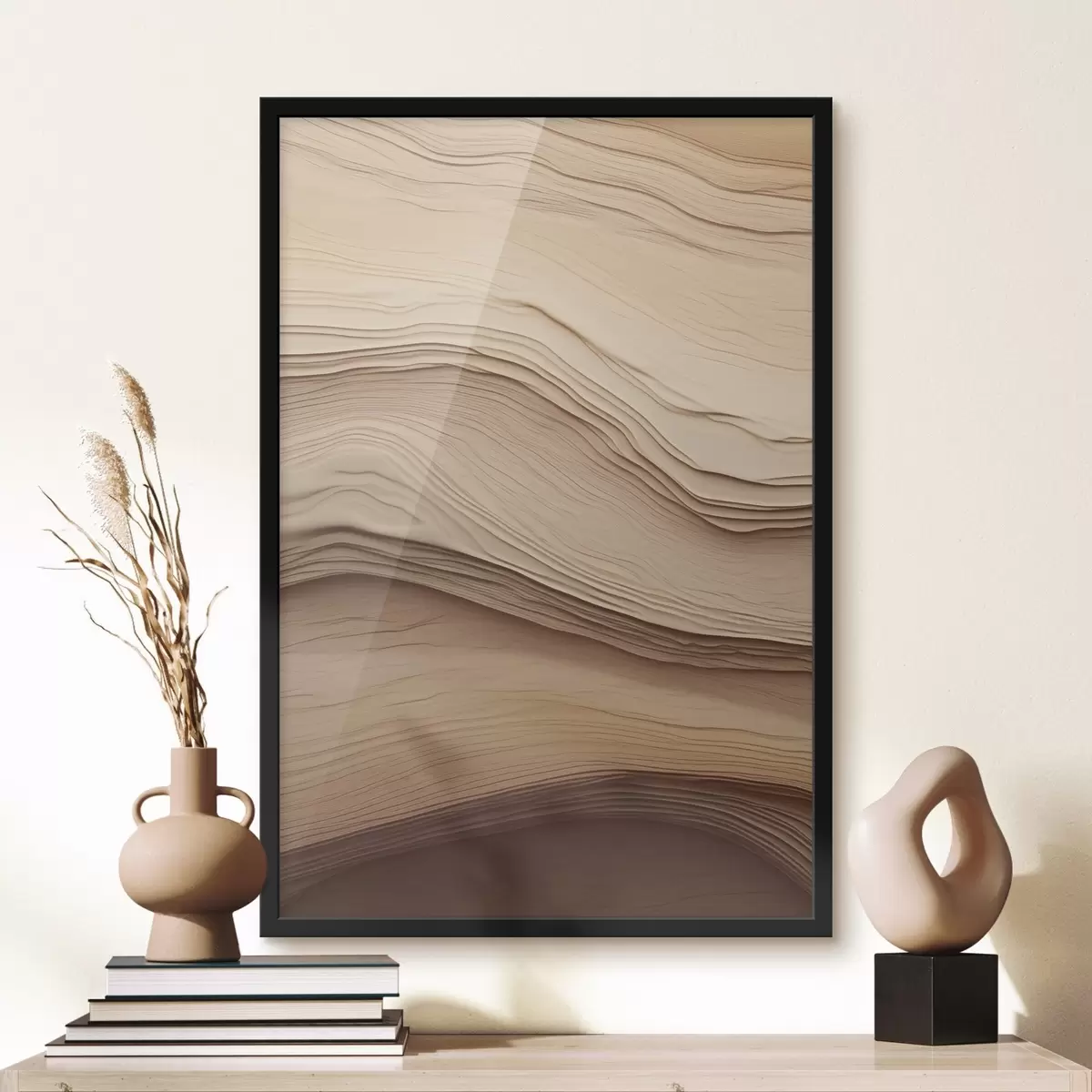 Poster Abstracción beige f50023