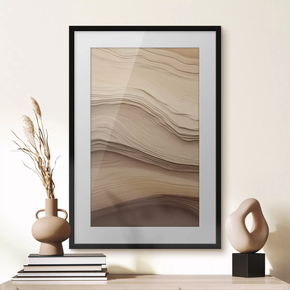 Poster Abstracción beige f50023
