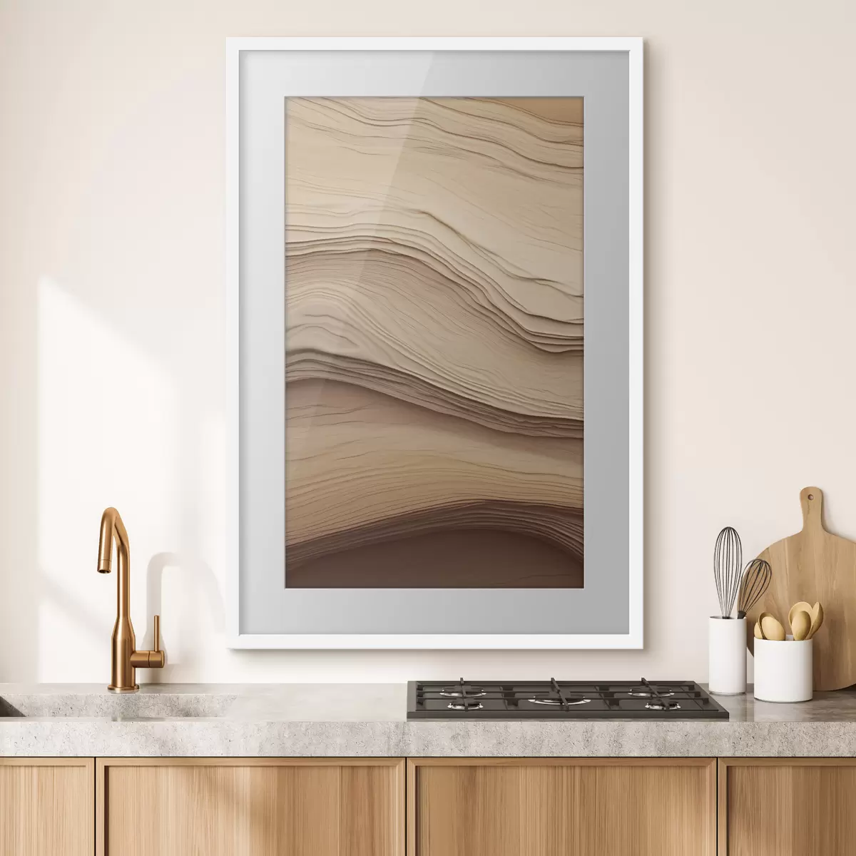 Poster Abstracción beige f50023
