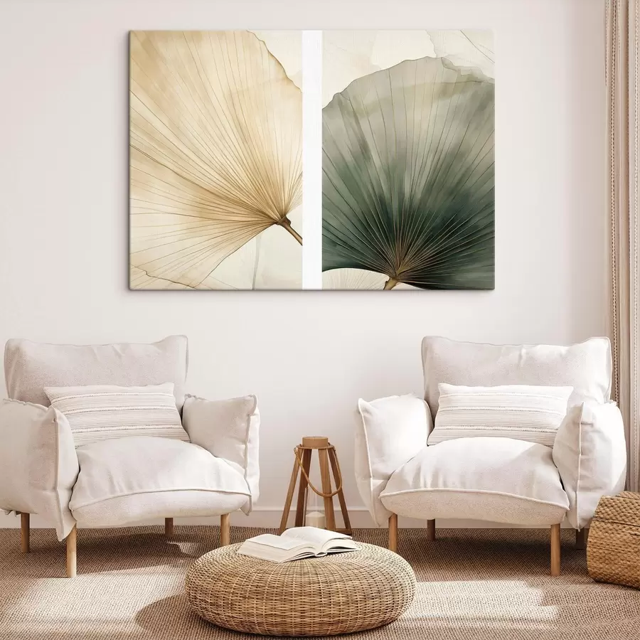 murales de pared Hojas de color beige m30769