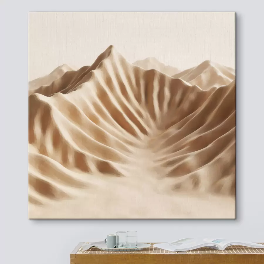 murales de pared Dunas decorativas con textura en una gama de tonos beige, al estilo del arte contemporáneo s49728