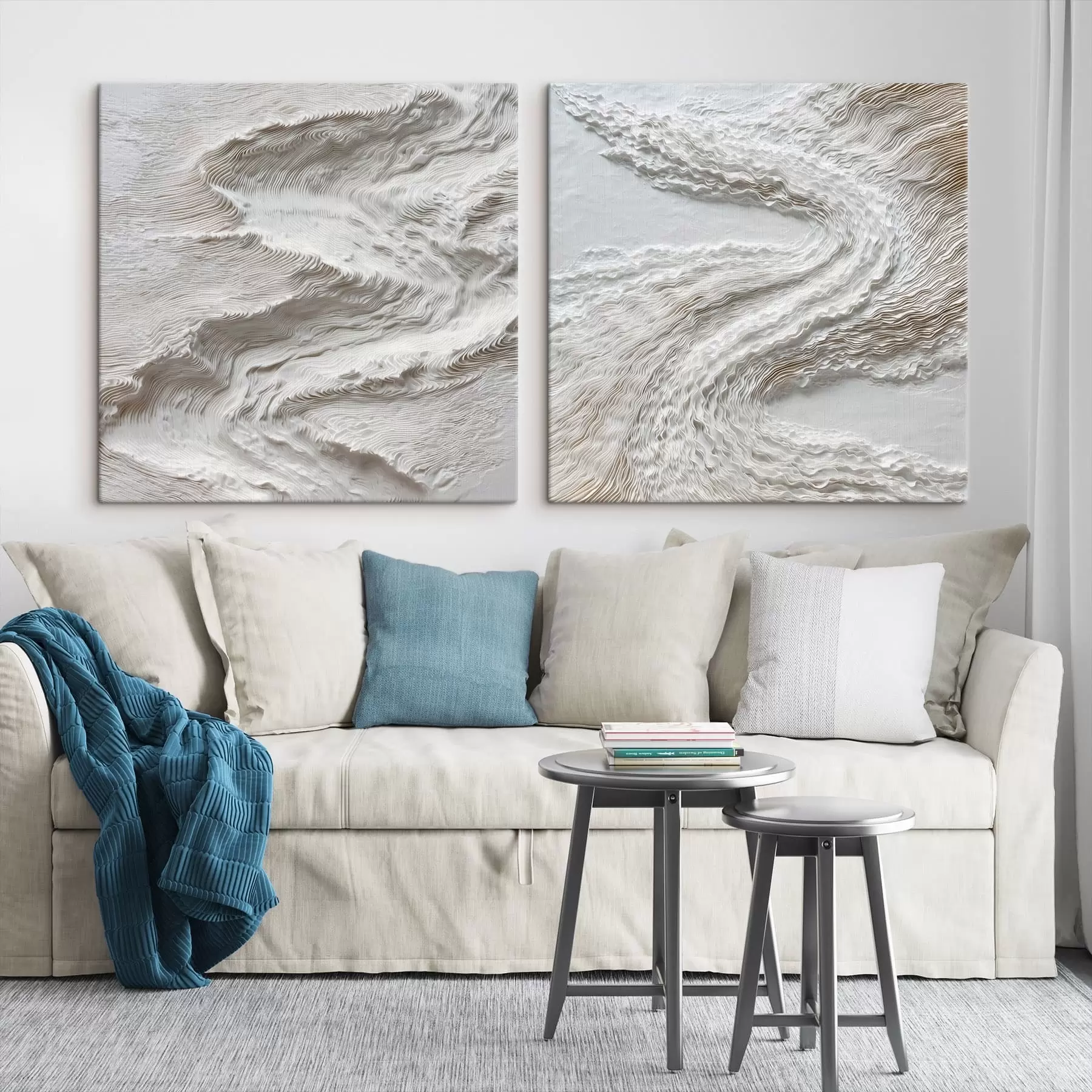 murales de pared Relieve texturizado con finas líneas de contorno en estilo de arte contemporáneo m30652