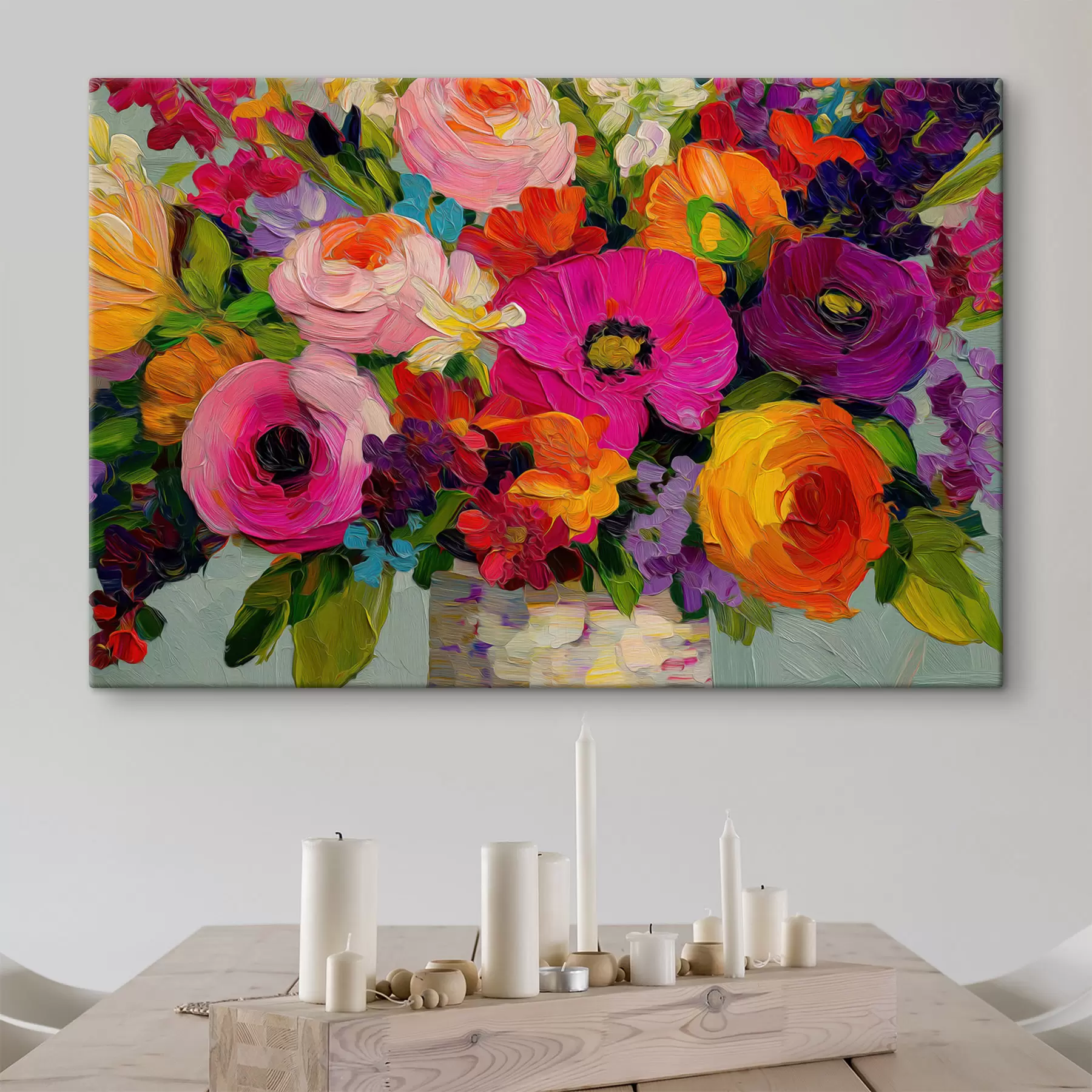 murales de pared Un ramo de flores lleno de vida s50039