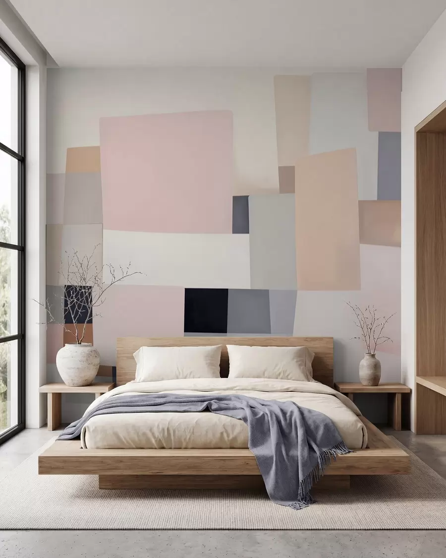 murales de pared Geometría en tonos pastel w05785