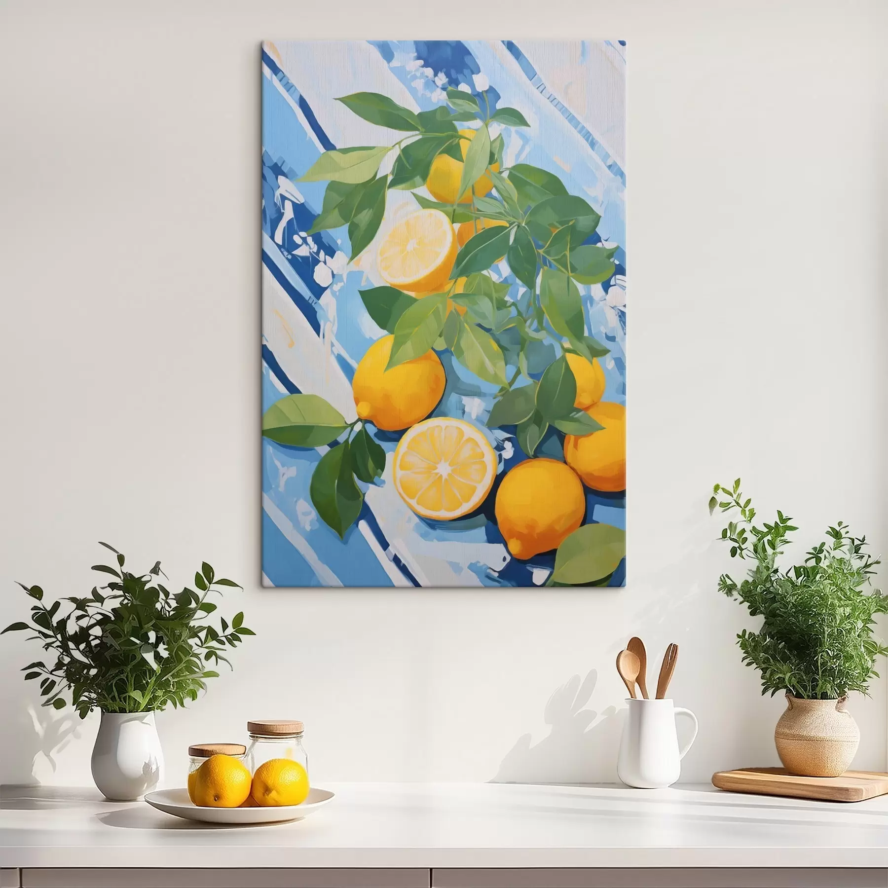 murales de pared Limones, pintura de imitación s50066