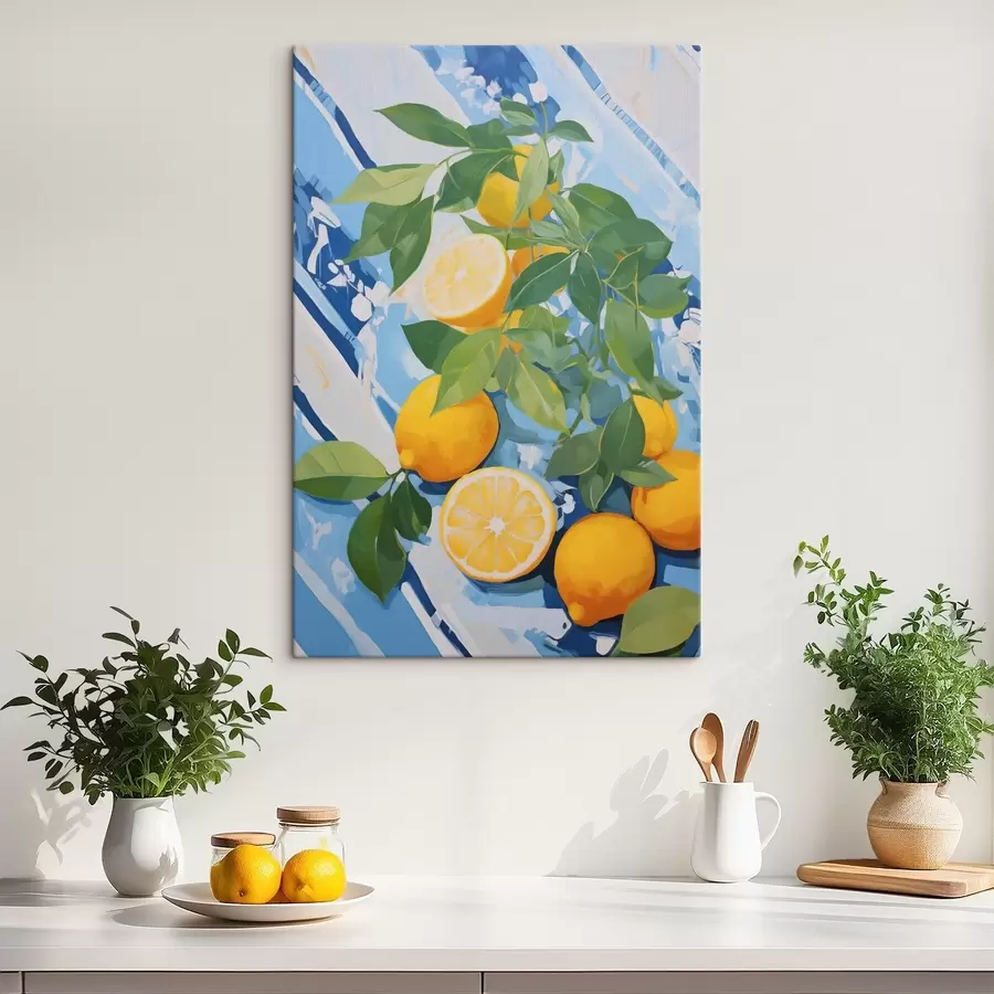 murales de pared Limones, pintura de imitación s50066