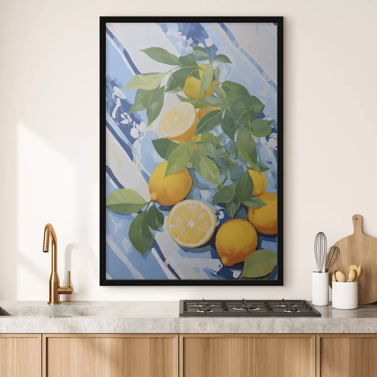 Poster Limones, pintura de imitación f50066