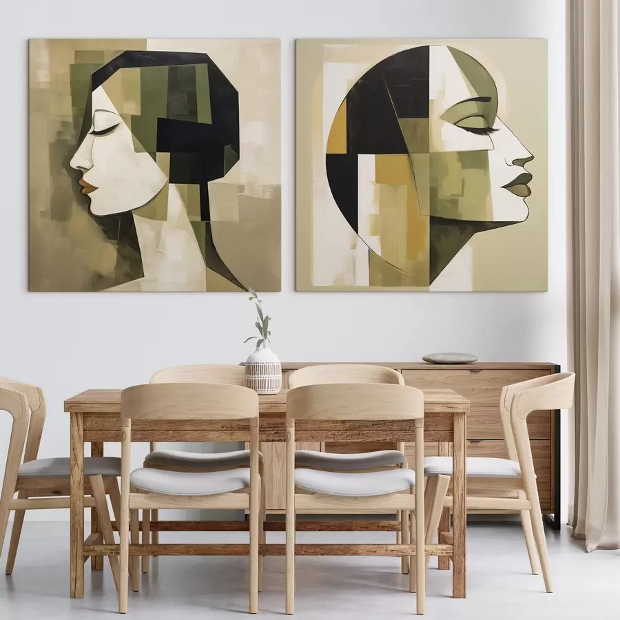 murales de pared Retrato abstracto moderno m30774