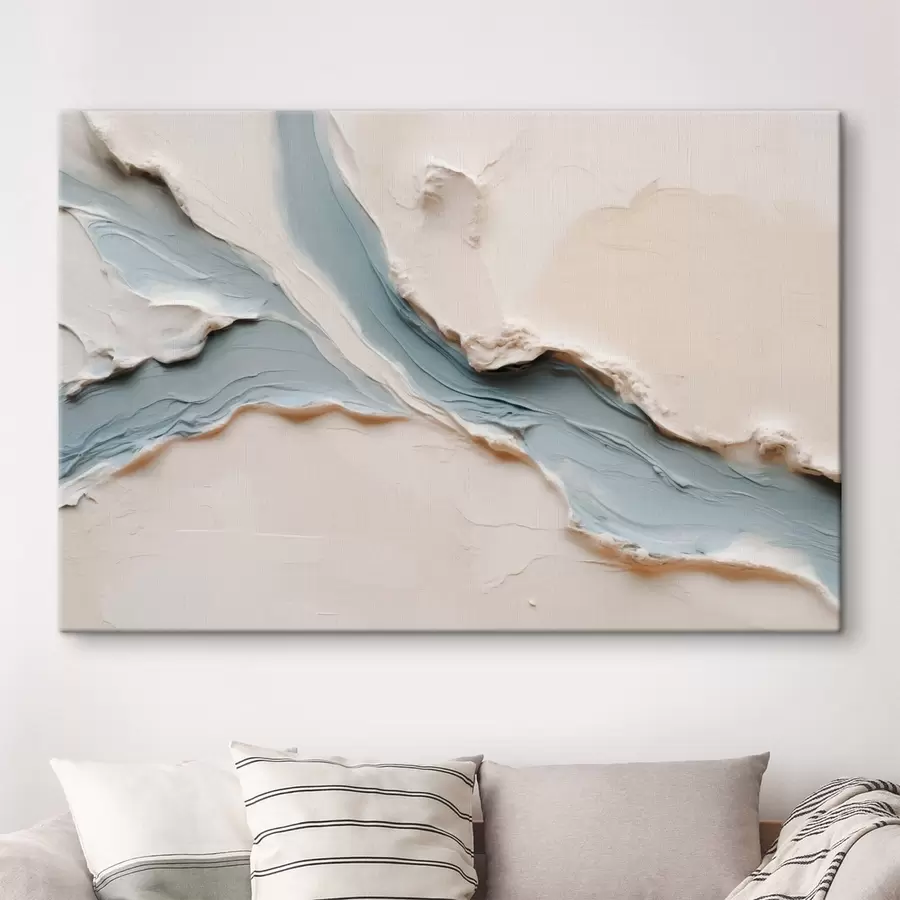 murales de pared Diseño abstracto con un efecto de flujo azul s49953