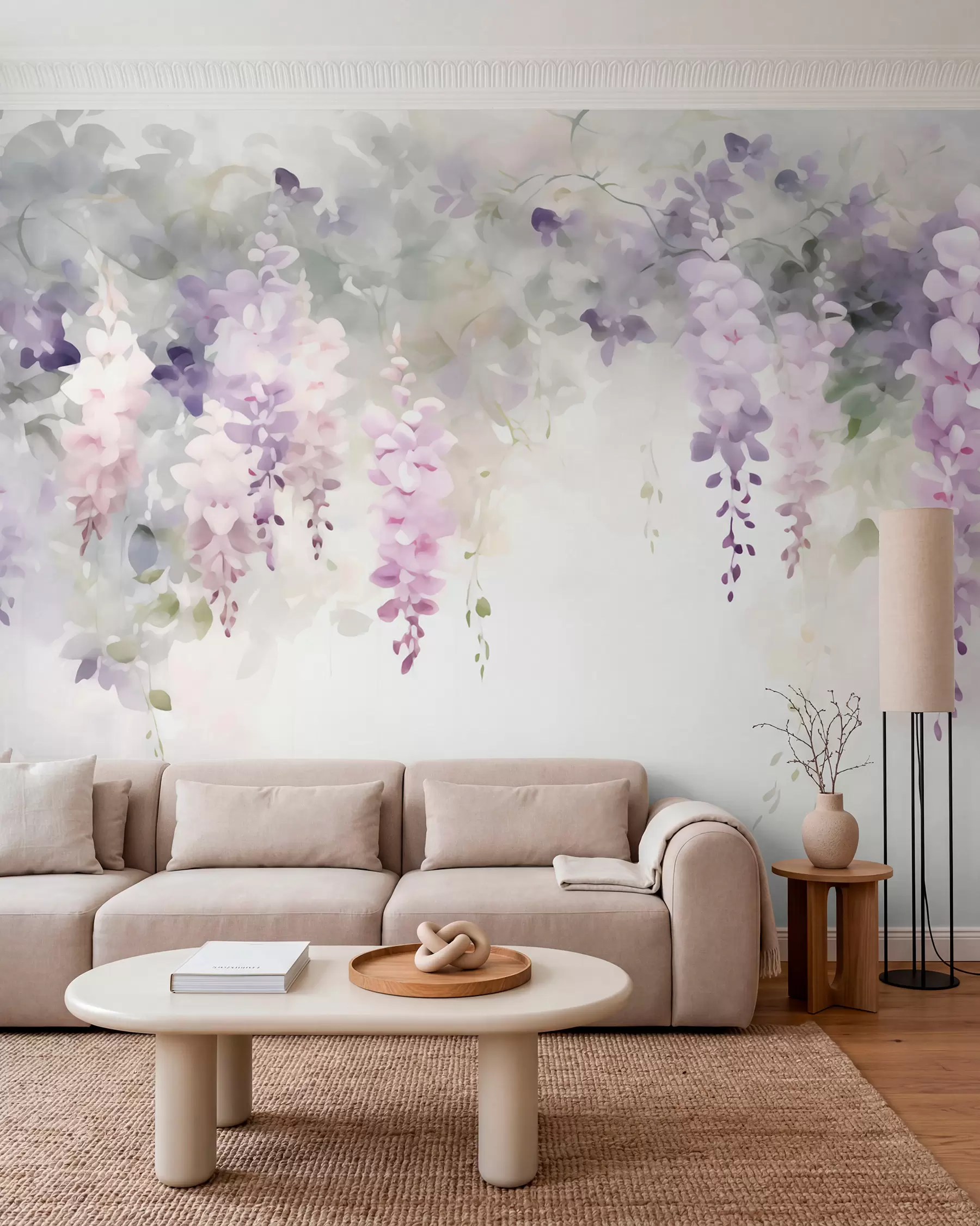 murales de pared Glicinia color perla w05795