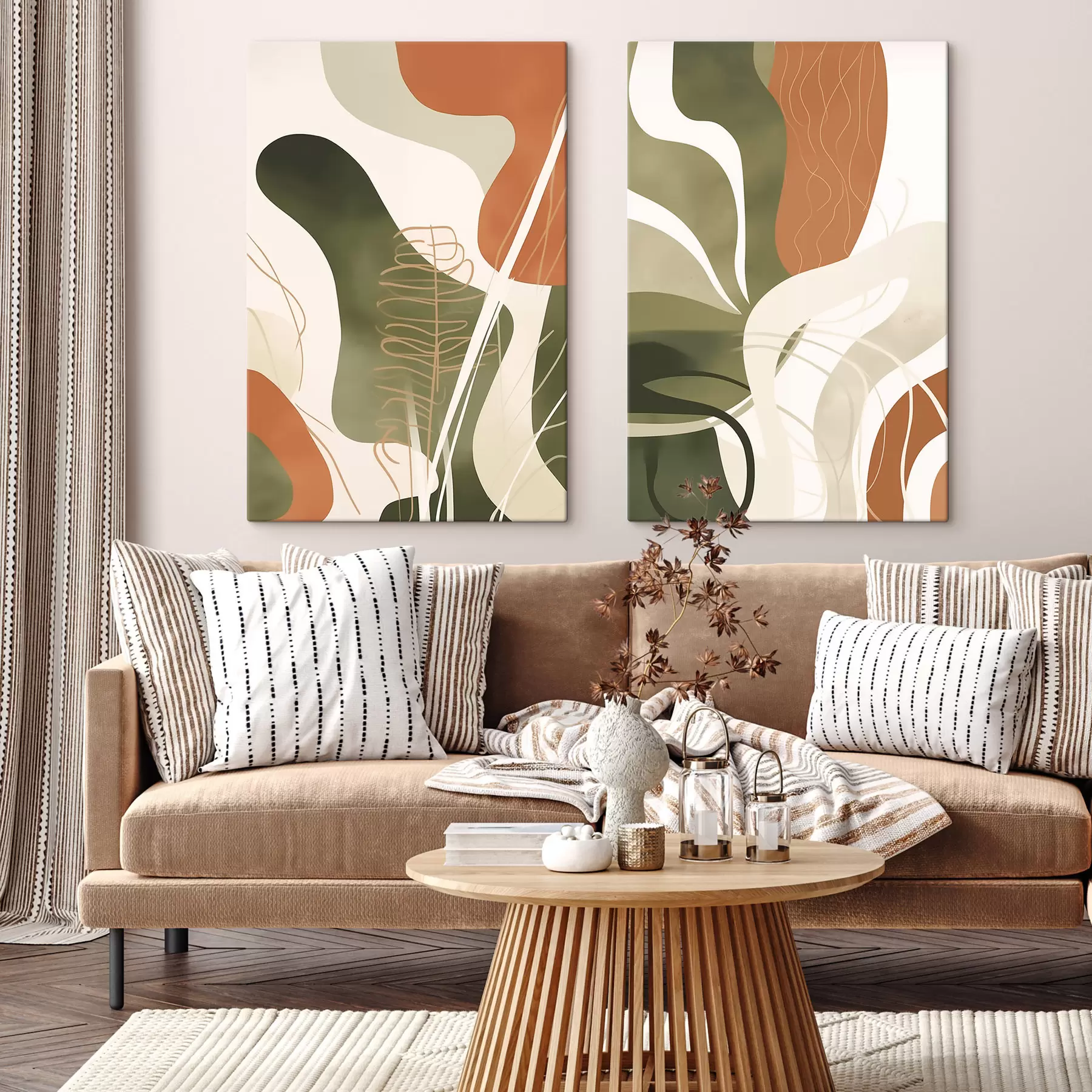 murales de pared Hojas abstractas m30791