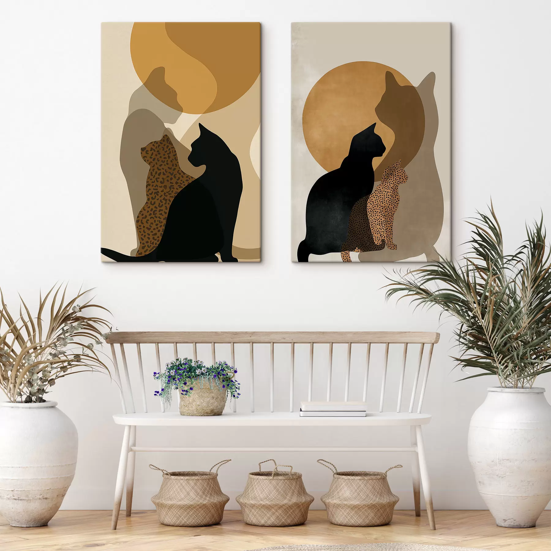 murales de pared Gatos misteriosos m30793