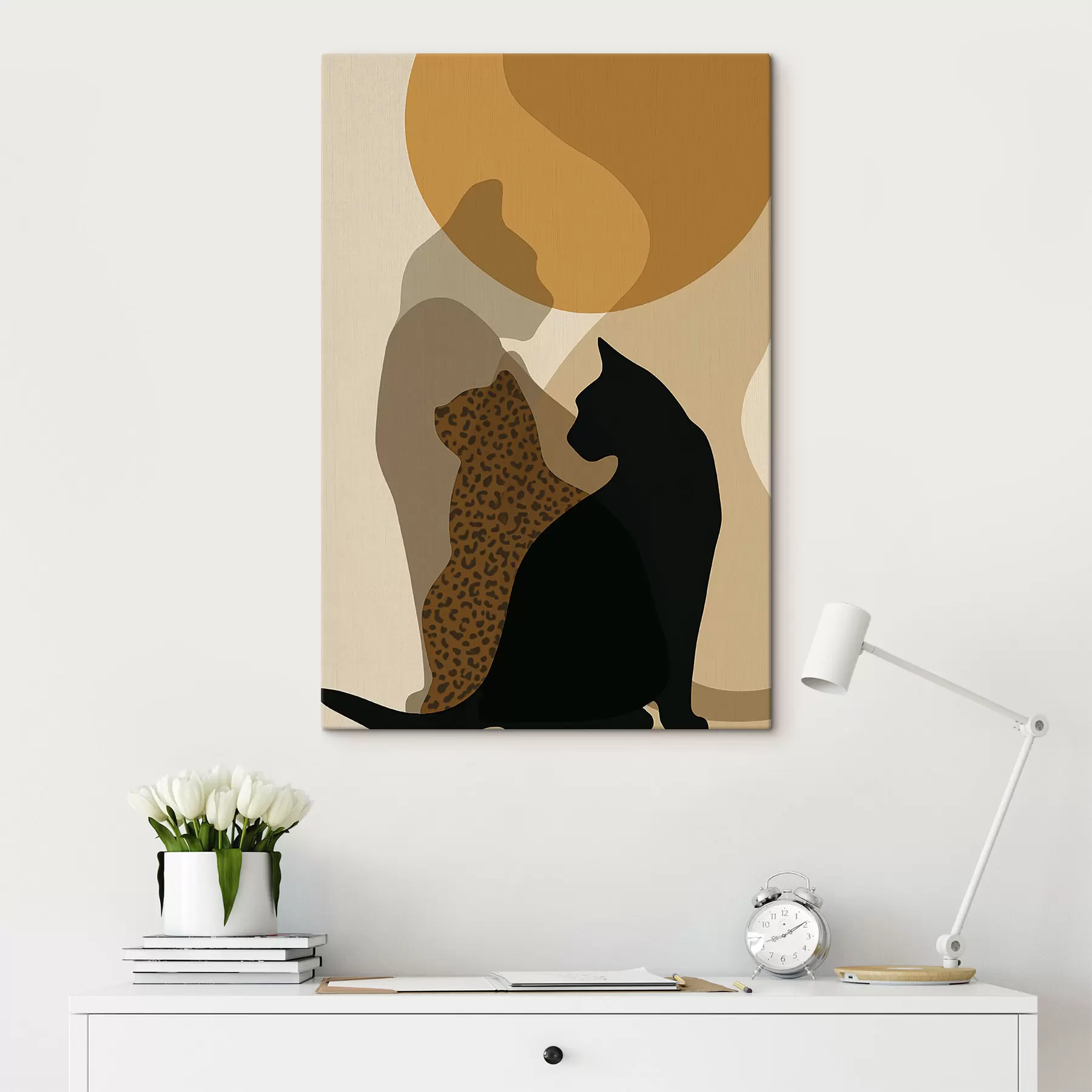 murales de pared Sombras de gatos s50103