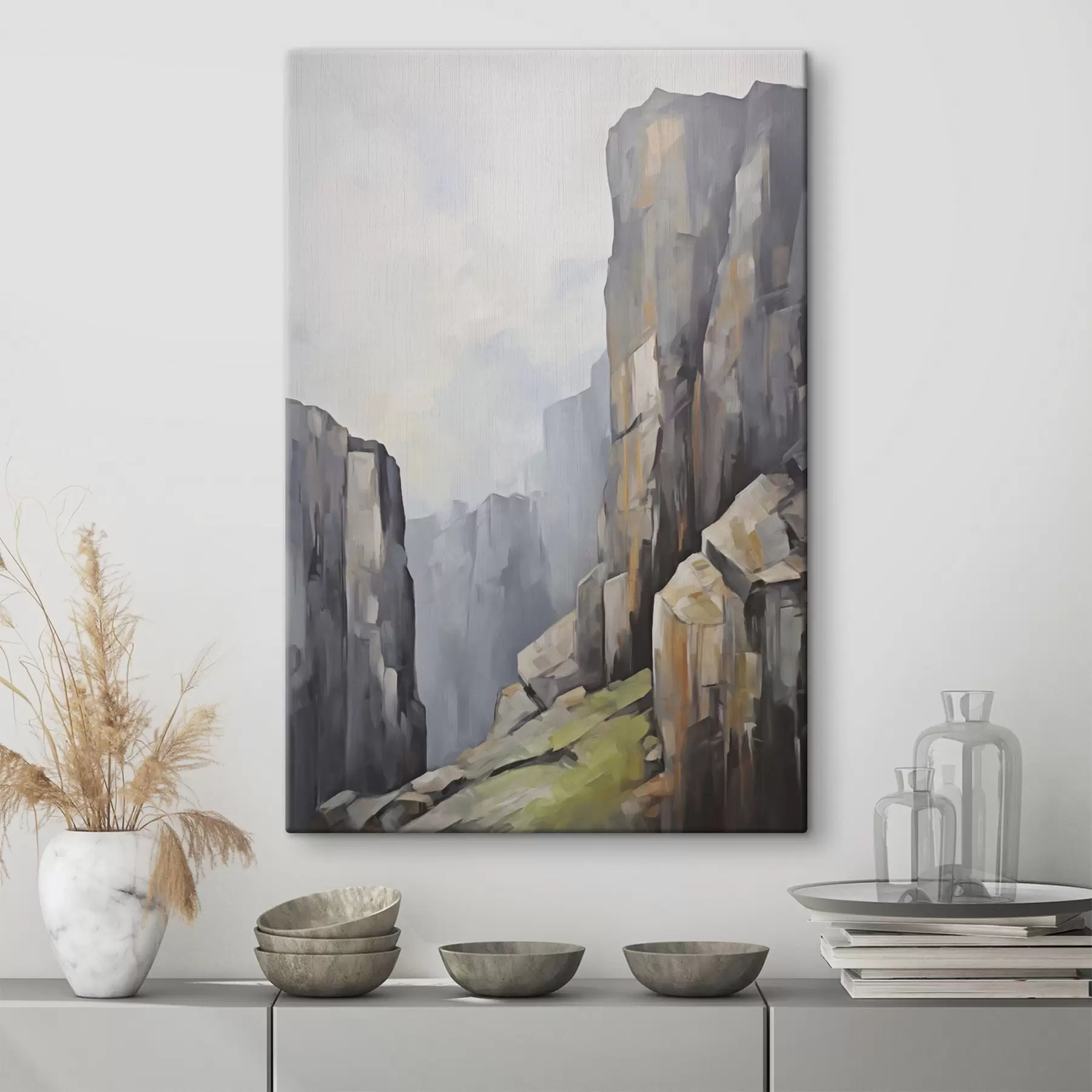murales de pared Rocas, imitación de una pintura s50134