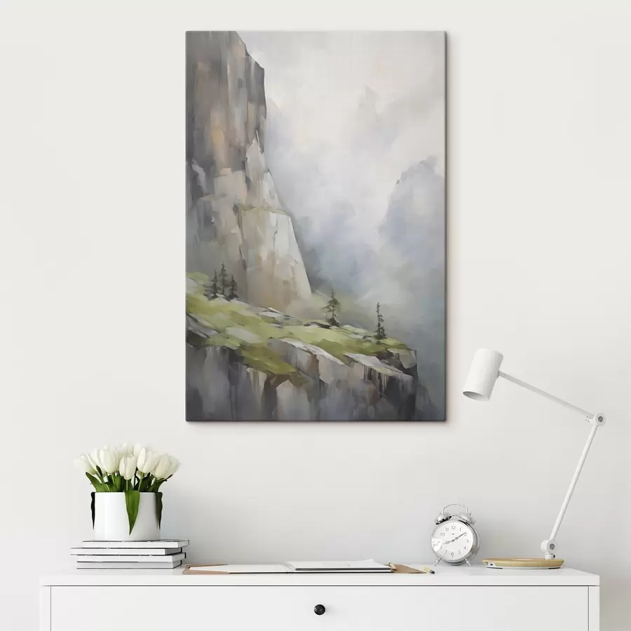 murales de pared Paisaje de montaña, imitación de un cuadro s50135