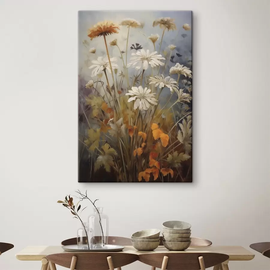 murales de pared Flores silvestres y hierbas, imitación de un cuadro s50145
