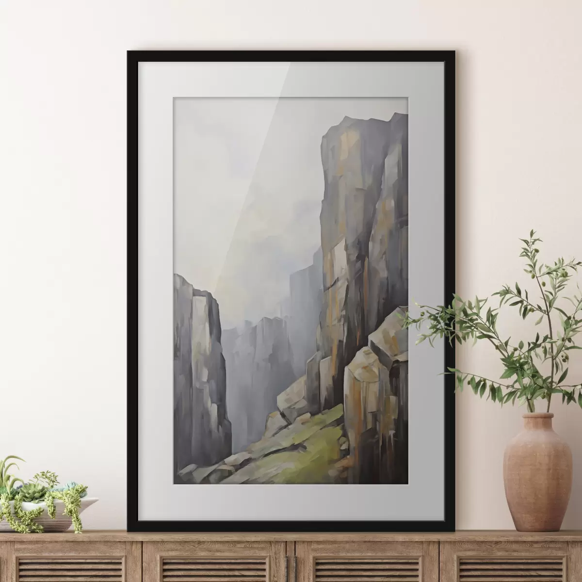 Poster Rocas, imitación de una pintura f50134