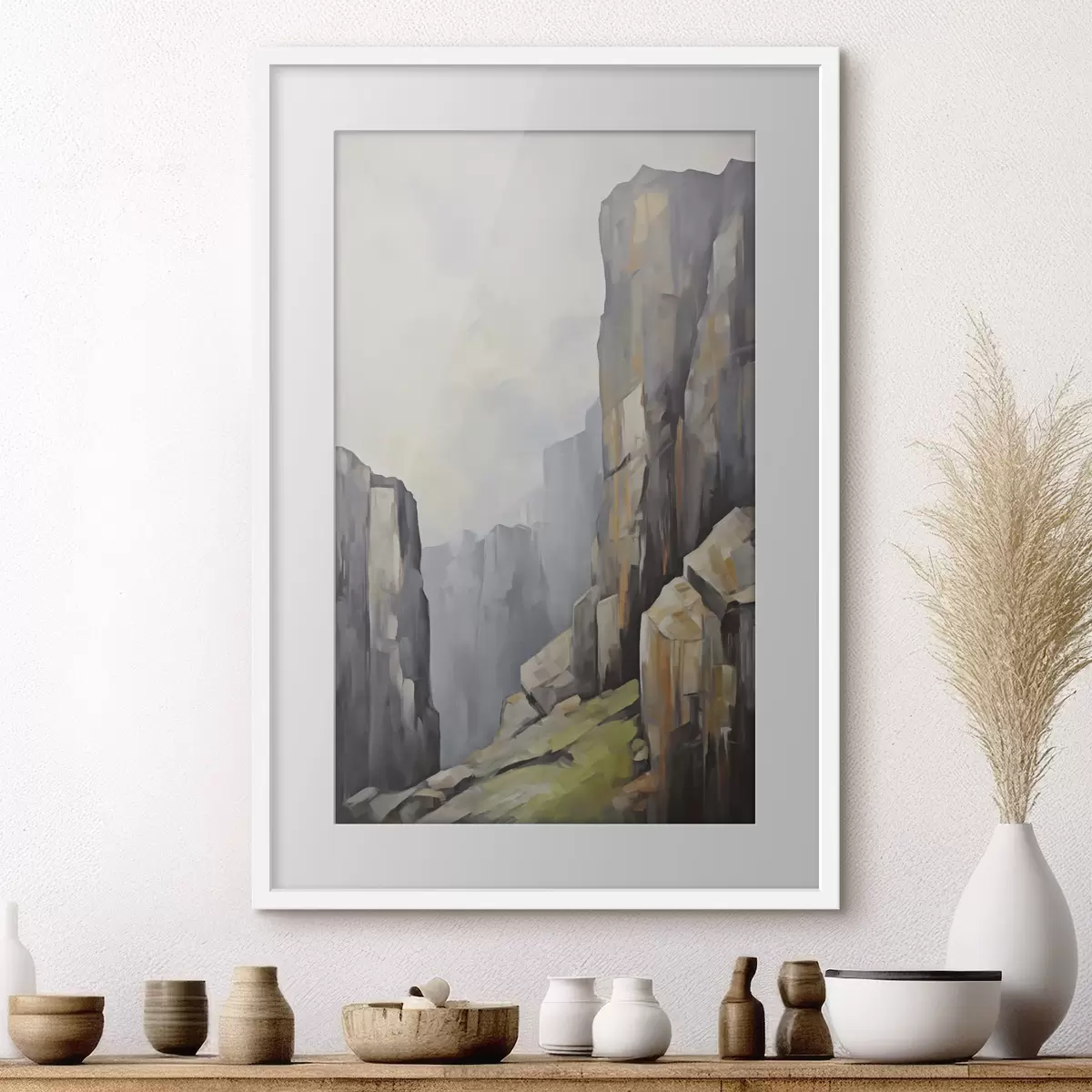 Poster Rocas, imitación de una pintura f50134