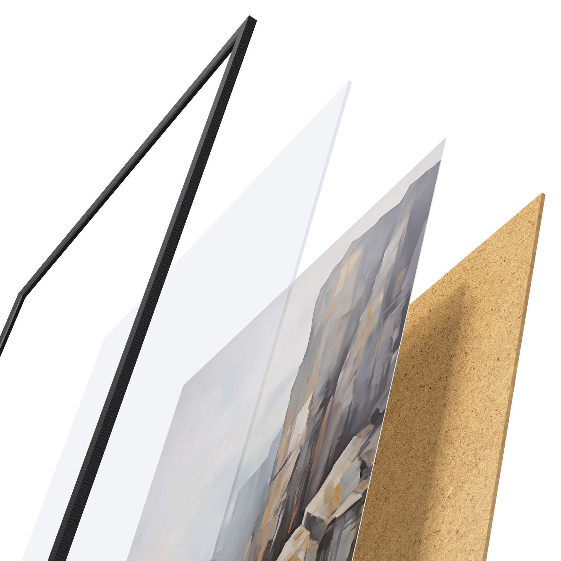 Poster Rocas, imitación de una pintura f50134