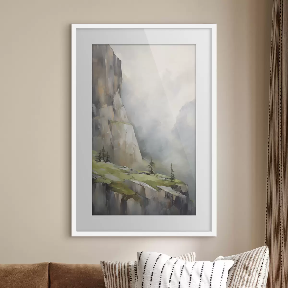 Poster Paisaje de montaña, imitación de un cuadro f50135