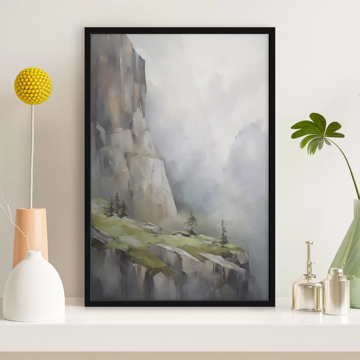 Poster Paisaje de montaña, imitación de un cuadro f50135