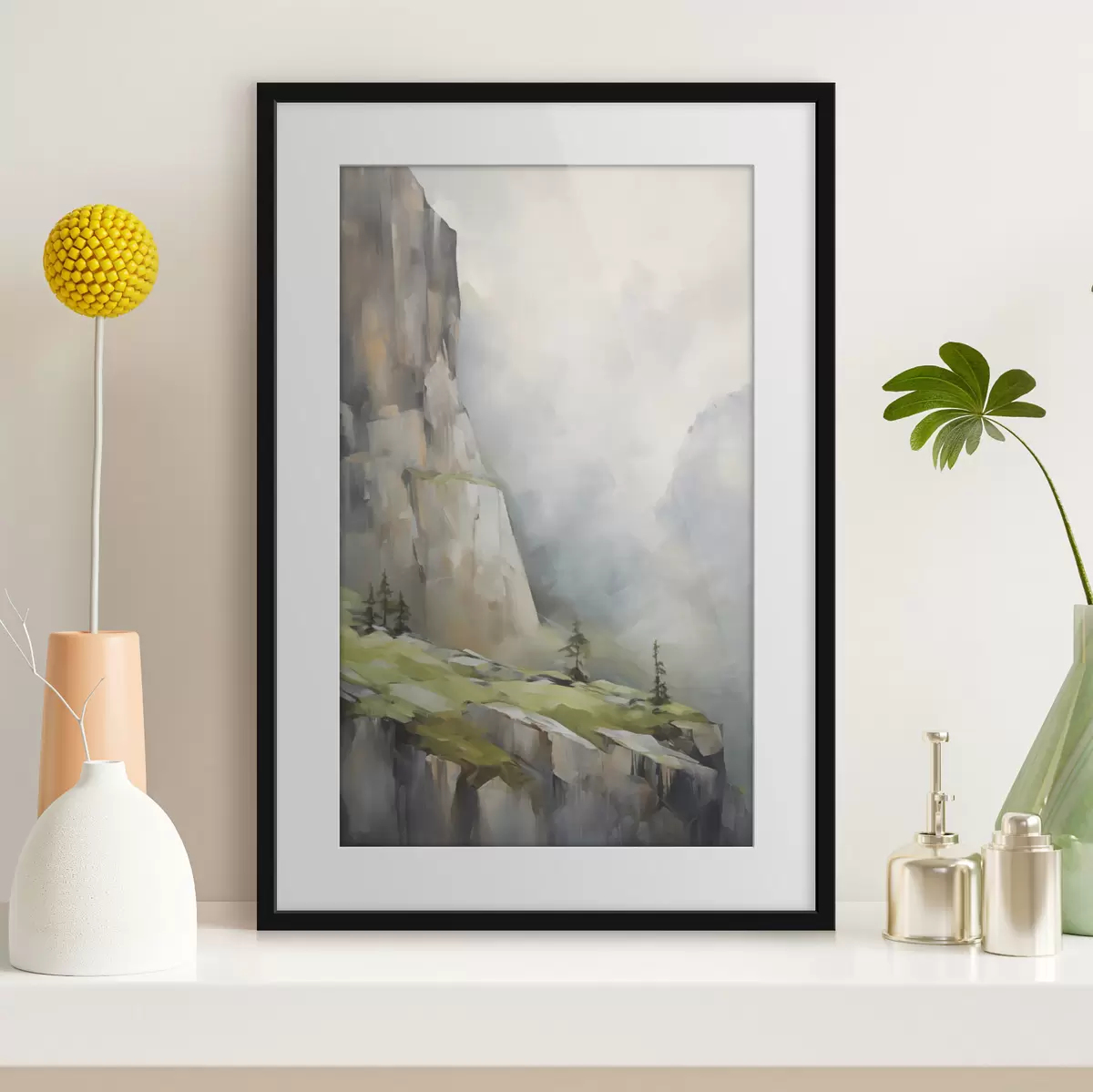Poster Paisaje de montaña, imitación de un cuadro f50135