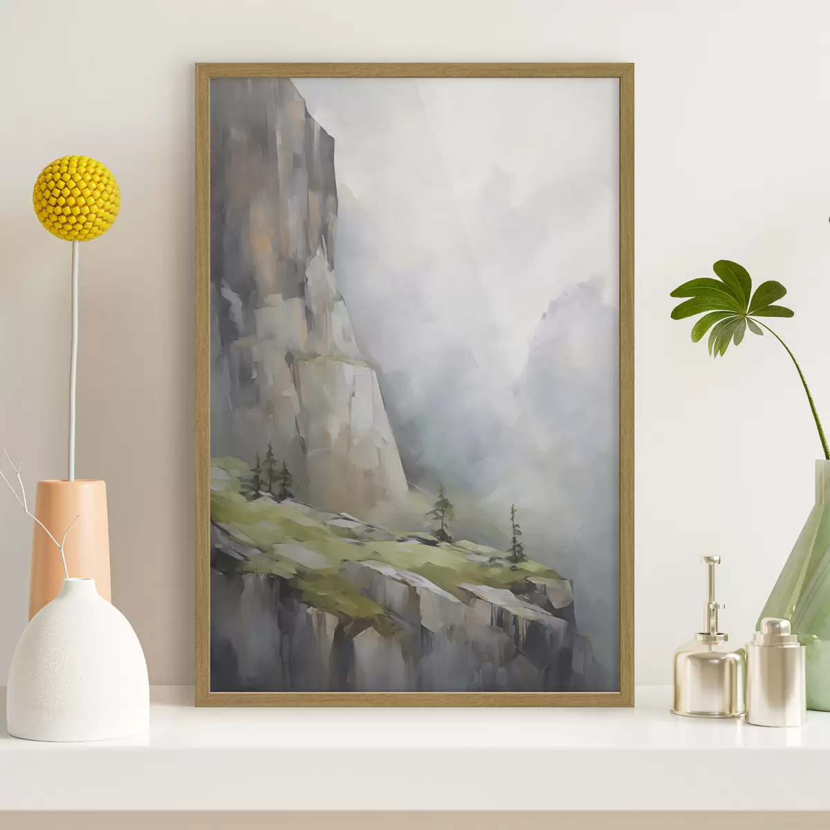 Poster Paisaje de montaña, imitación de un cuadro f50135
