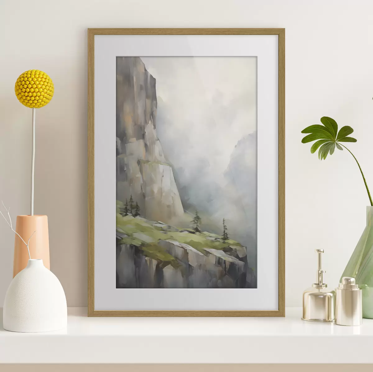 Poster Paisaje de montaña, imitación de un cuadro f50135
